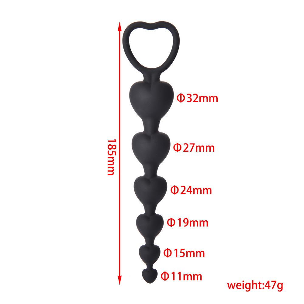Sexy hračky stimulující bod G pro muže Ženy řitní otvor Velké koule Silikonové zátky pro dospělé Sexy Pár Sexy Heart Beads Soft Anal