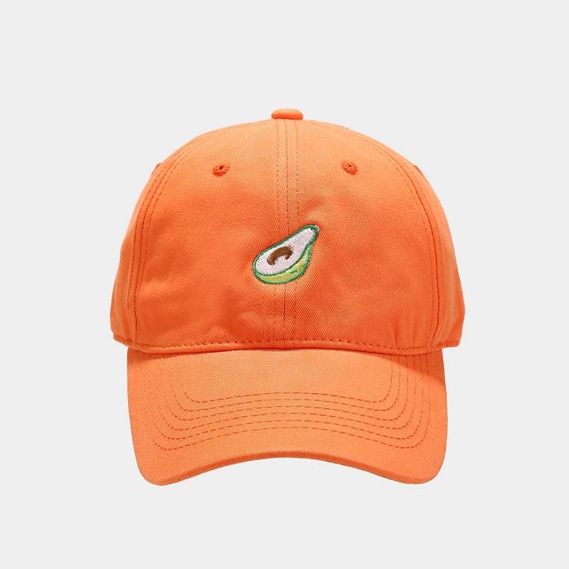 Spring new embroidered soft-top avocado cap men's and women's outdoor leisure sunscreen baseball cap