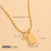 Star Square Pendant Necklace - Fashionable, Non-fading Clavicle Chain with a Chic, Luxurious Design