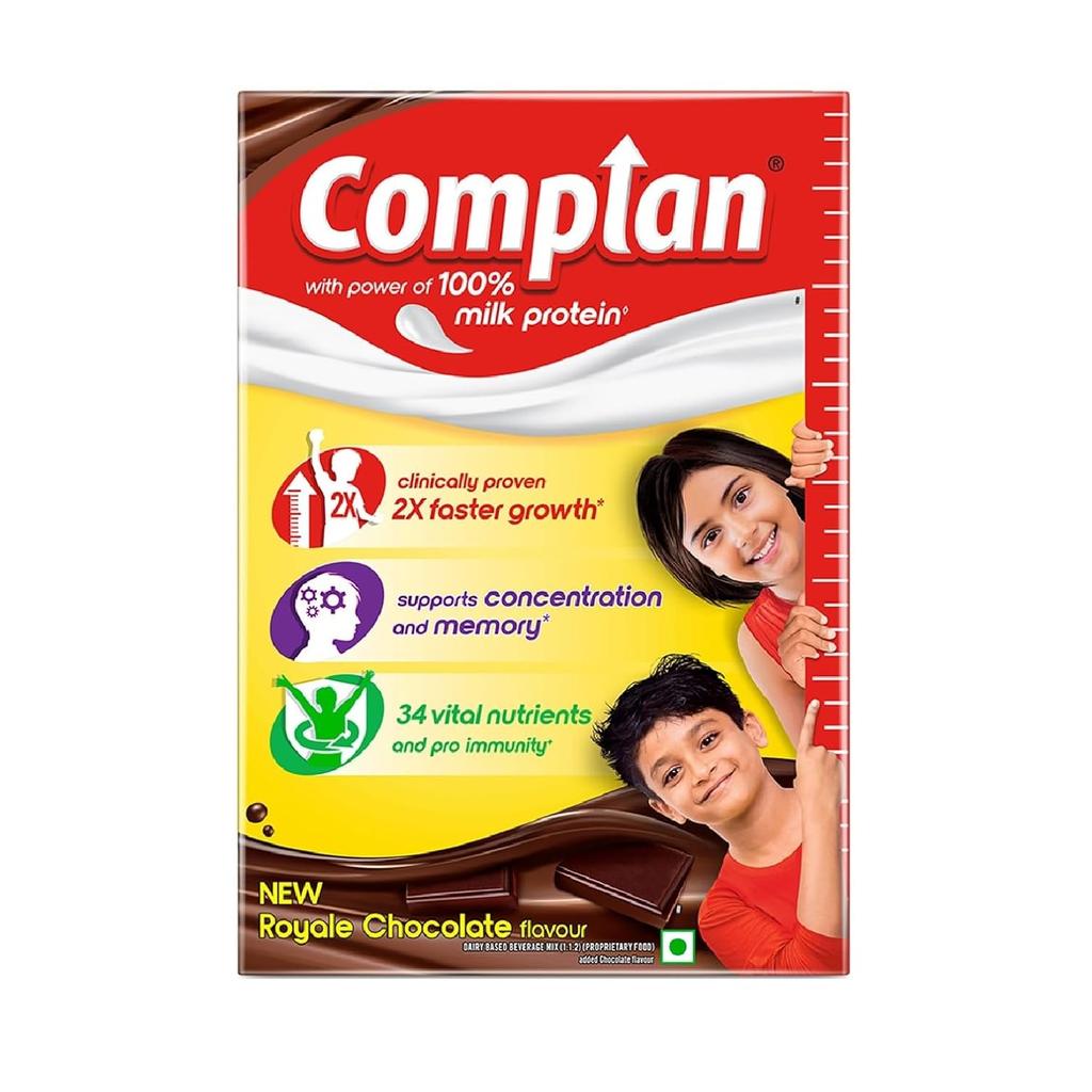 Complan Royale Chocolate Nutrition Drink Powder for Children 500 G Carton High Protein Growth Support