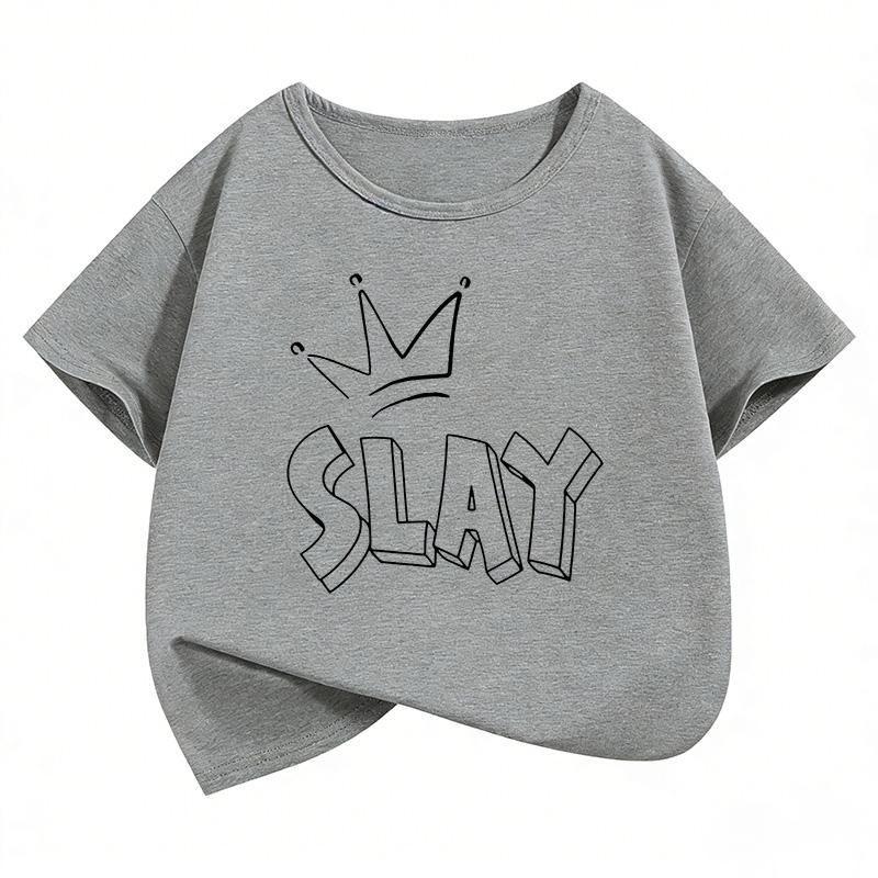 Fashion Y2k Girls T Shirts Short Sleeve Kids Childrens Tshirt Boys Girls Summer Spring Casual Top Tee Shirt