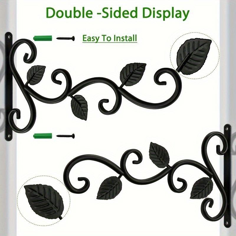 4pcs Forged Iron Plant Hooks Rustic for Hanging Flower Baskets Bird Feeders Planters Wind Chimes Indoor and Outdoor Decoration
