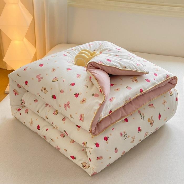 Printed Class A Raw Cotton Soybean Quilt Thickened Spring And Autumn Quilt Soybean Fiber Winter Quilt
