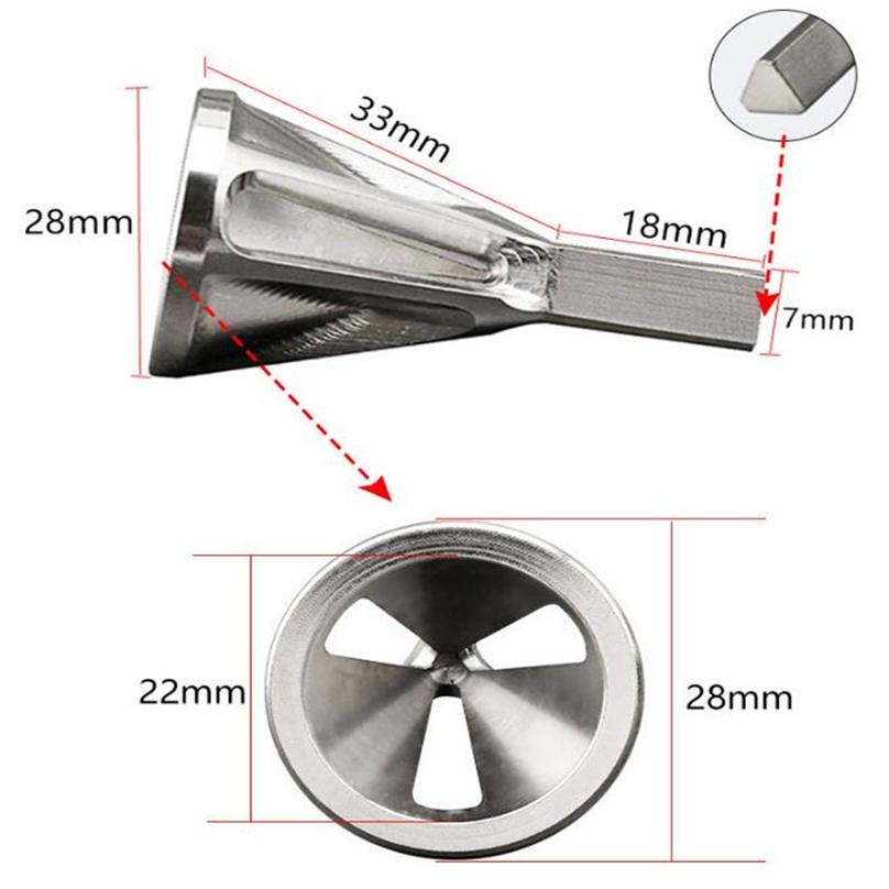 Home Accessories Metal Trimming Deburring CCHmfer Tool Six-slot Chamfering Tool with Silver Triangle Handle