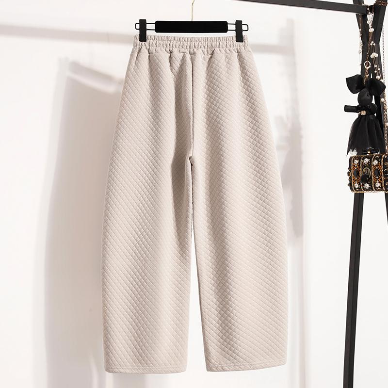 DIMANAF 2025 Herbst Winter Übergröße Damen Hose Damen Lange Hose Übergroß Locker Lässig Unterteile Dick