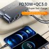 128W Car ChargerAdapter 3 Socket Splitter Charge 4 USB Ports Voltage Display with Independent Switches for Phone Tablet