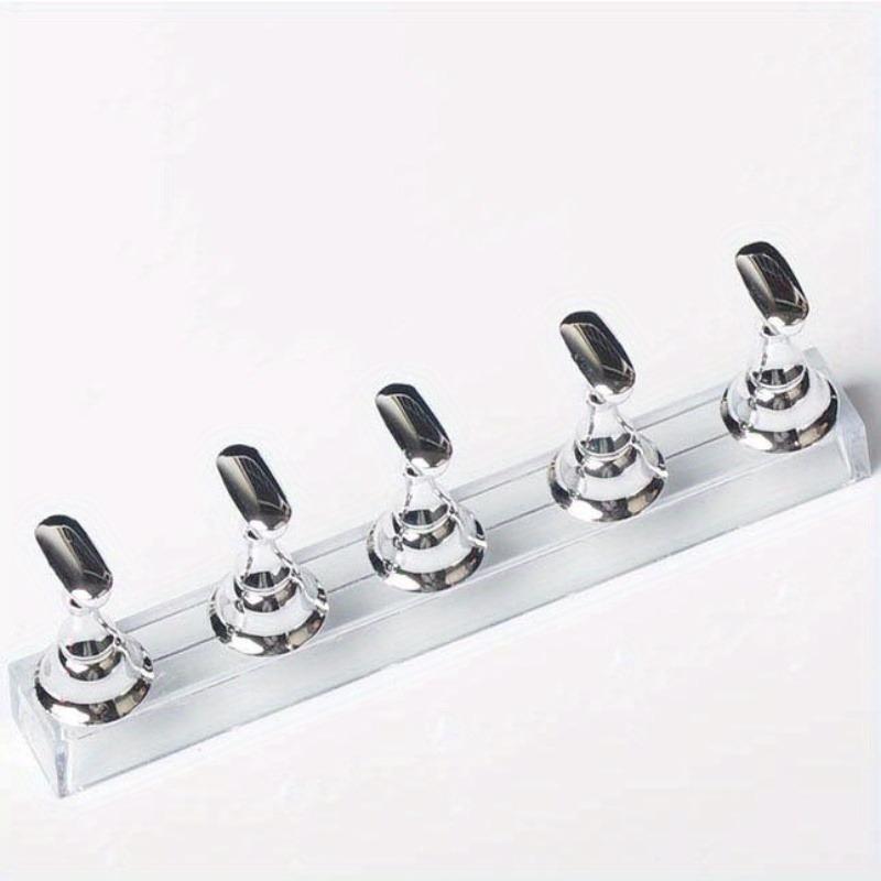 6pcs Nail Art Practice Stands, Magnetic Nail Tips Holders, Training Fingernail Display Stands, Nail Crystal Holders