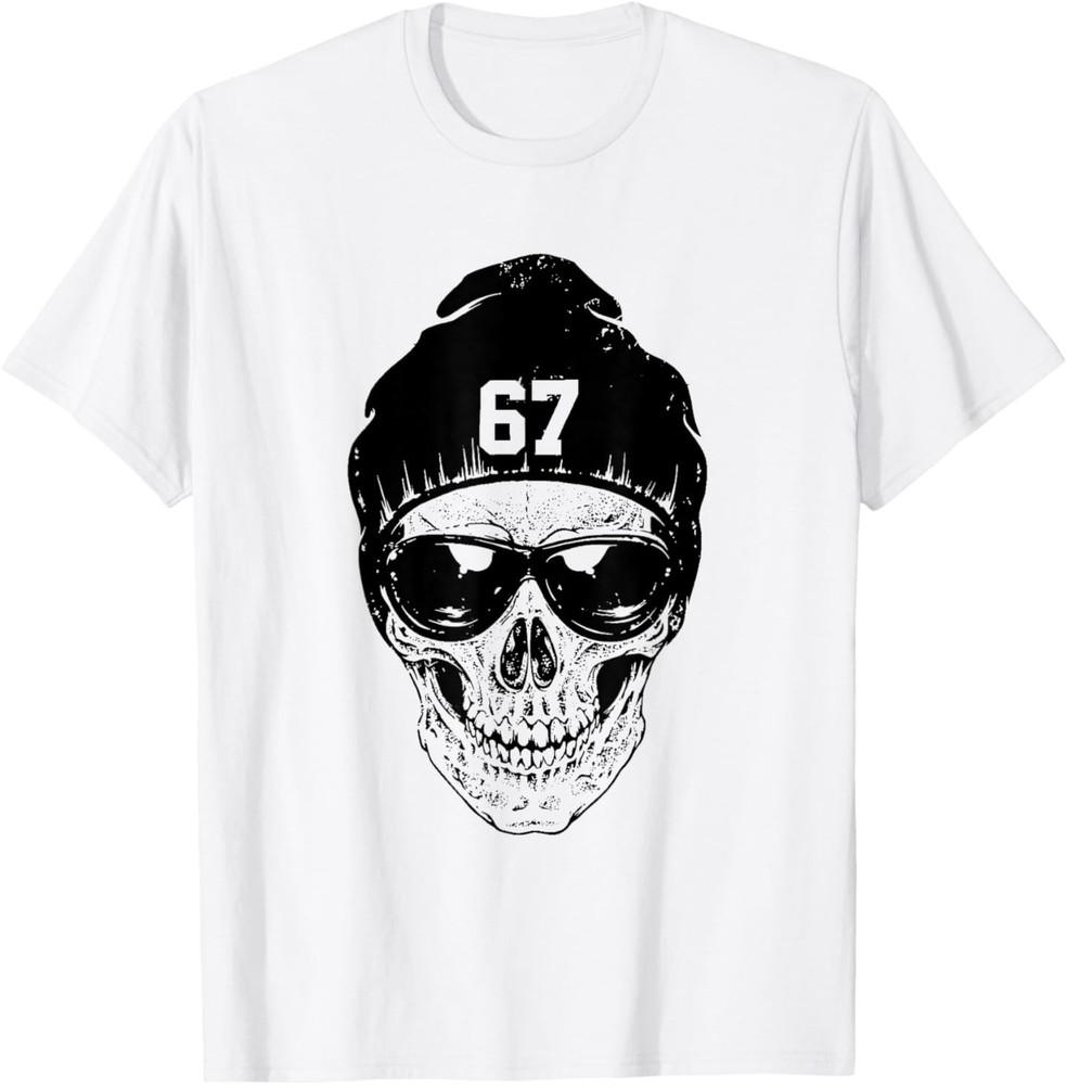 

67 Skeleton Funny Six Seven Gen Alpha Halloween Meme T-Shirt S
