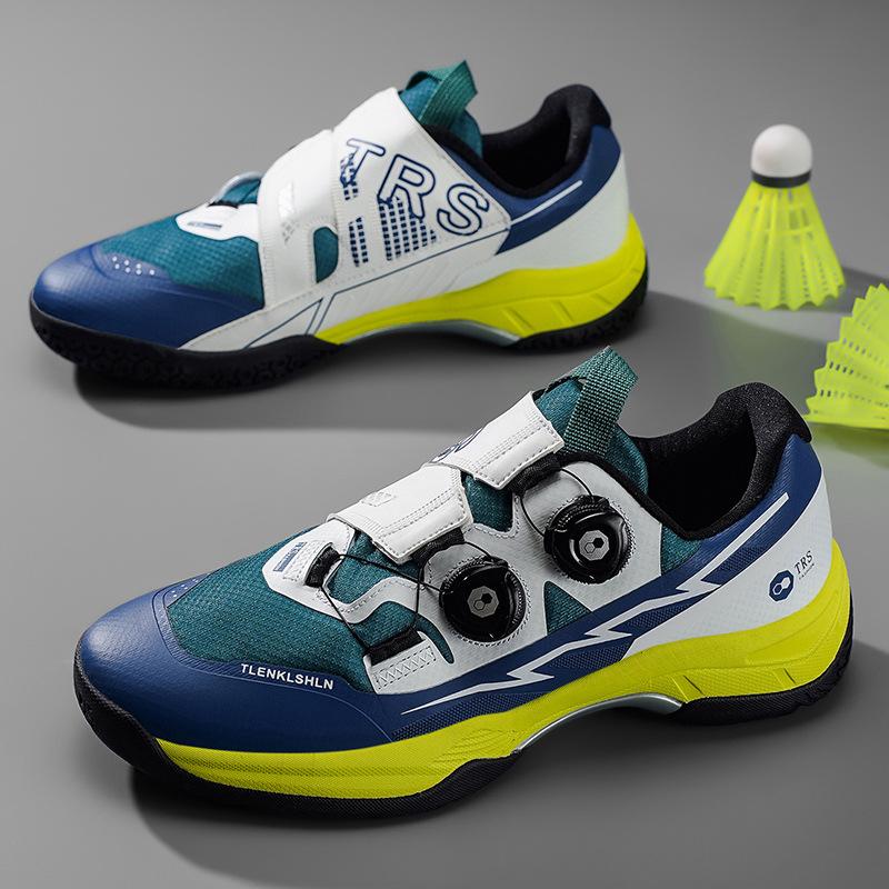 Nové badmintonové boty otočné tlačítko venkovní sporty tenisový trénink neformální pár denní stolní tenis boty