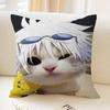 Cartoon Figure Gojo Satoru Cushion Cover Car Throw Pillow Case For Sofa Car Christmas Gift xcm xcm