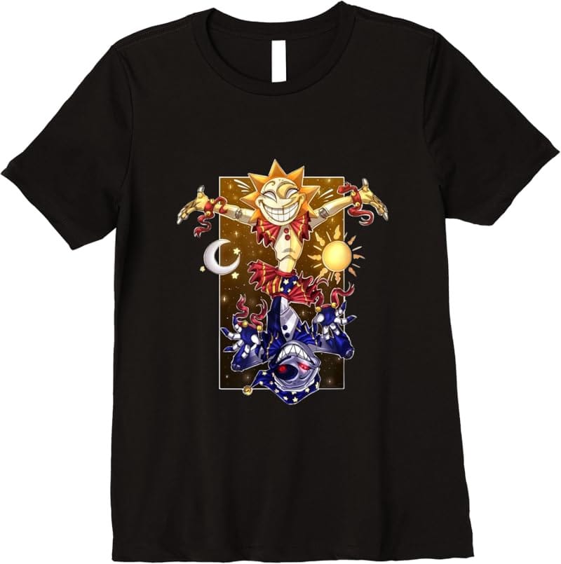 

Men s Pure Cotton T-Shirt Queen T-Shirts Sun Moon FNAF T-Shirt For Women - FNAF SB Moondrop Sun Drop 5XL різнокольоровий
