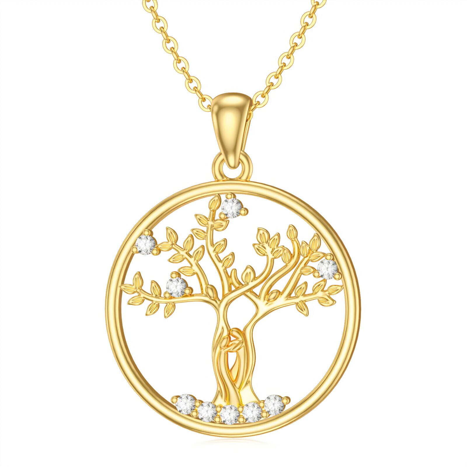 European-American S925 Sterling Silver Tree of Life Pendant Necklace - Simple, Fashionable, Versatile Clavicle Chain 925 Sterling Silver