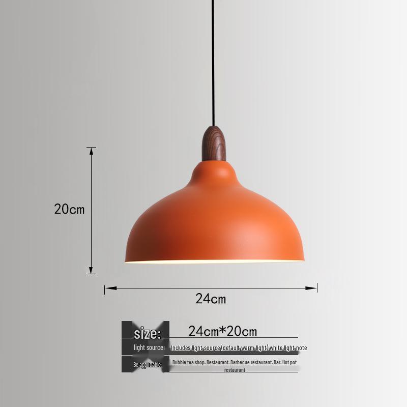 Orange Nordic Industrial Pendant Light for Restaurants & Bars