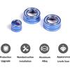 Alloy Car Light Wiper Lever Knob Circle Trim Stickers for Chevrolet Corvette C7 2014-2019 Car Dashboard Bright Adjustment Head Lever Trim (Blue)
