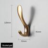 Minimalist Brushed Gold Wall Mounted Coat Hook