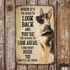 Vintage German Shepherd Metal Tin Sign - Dog Lover Wall Art Decor, Inspirational Quote Gift for Home Bar Cafe