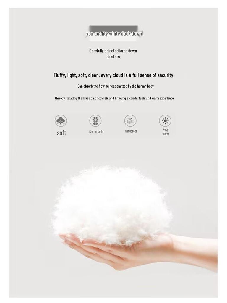 Girls' Mid-Length Winter 2025 Thickened White Duck Down Jacket - Trendy, Warm Coat for Children