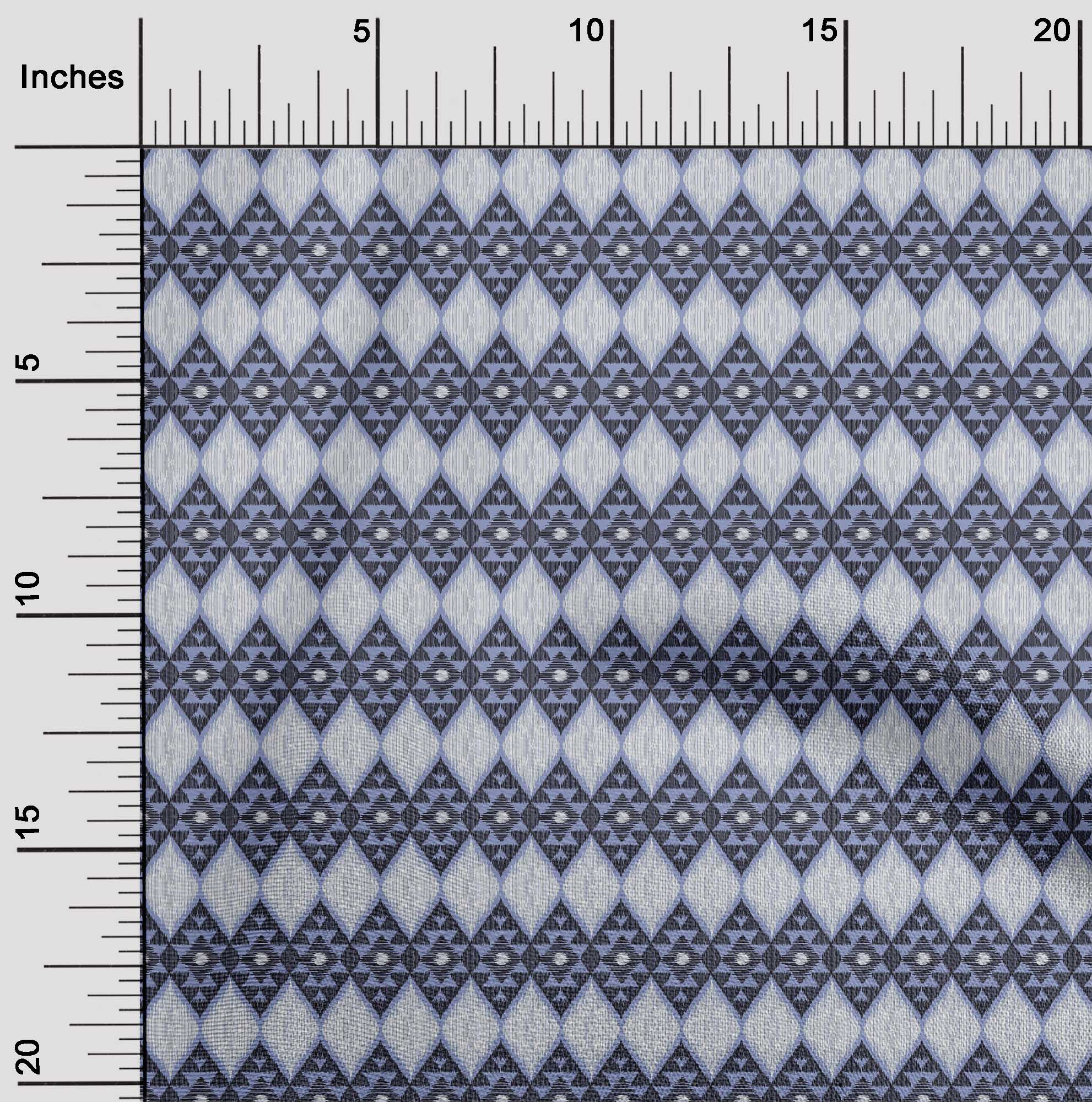 

OneOone Cotton Flex Fabric Argyle Style Ikat Швейна тканина BTY 40 дюймів 42 Inch Wide - Viscose Chiffon синій