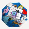 1pc BT21 Characters Outdoor Umbrella - Automatic Opening/Closing, Portable 3-Fold Design, 8-Rib Iron Frame, Perfect Gift for Fans, Travelers, Dai