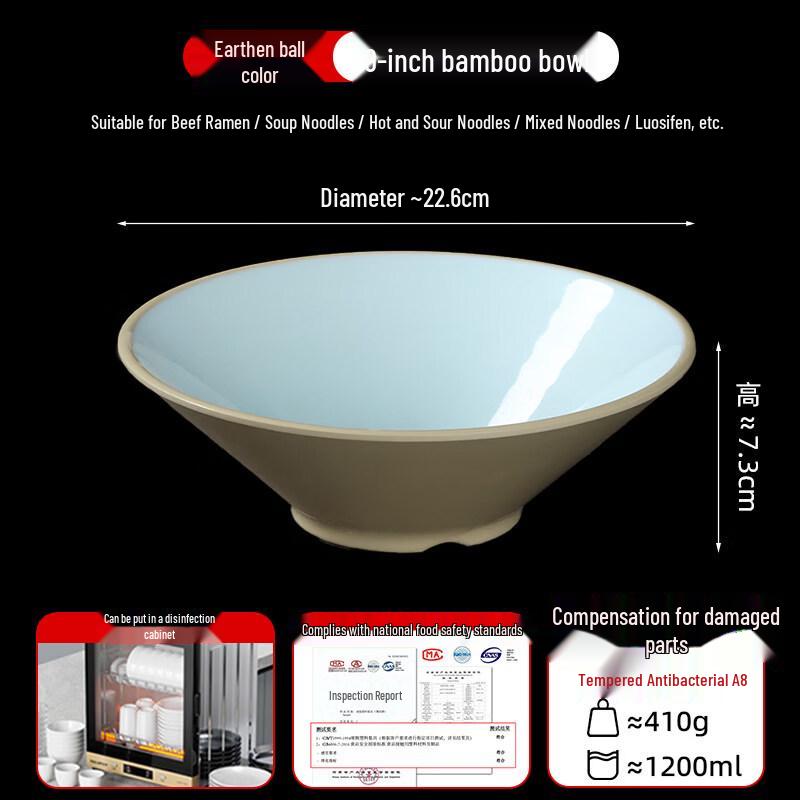 

Star Melamine Japanese Noodle Bowl