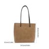 Large Capacity Handbag Korean Style Shoulder Bag PU Leather Tote Bag for Women