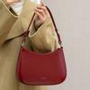 Burgundy Bag Women's Bridal Wedding Bag 2024 New High-end Textured Retro Women's Bag Single Shoulder Underarm Women's Bag