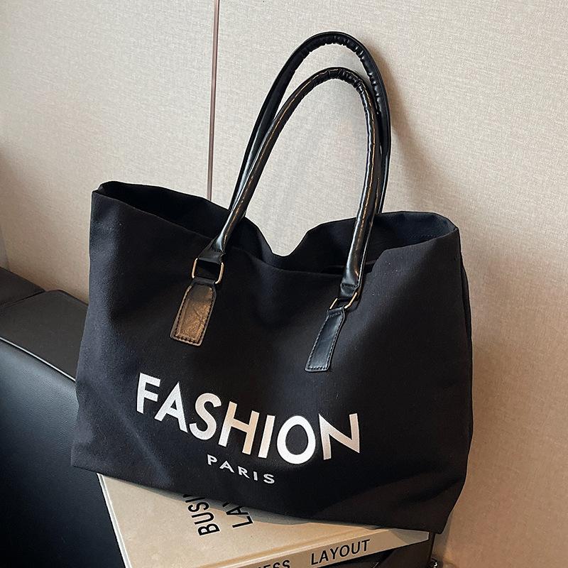 

Холщовая сумка большой вместимости для женщин Новая модная сумка-тоут для женщин Студенты колледжа Выходят на занятия