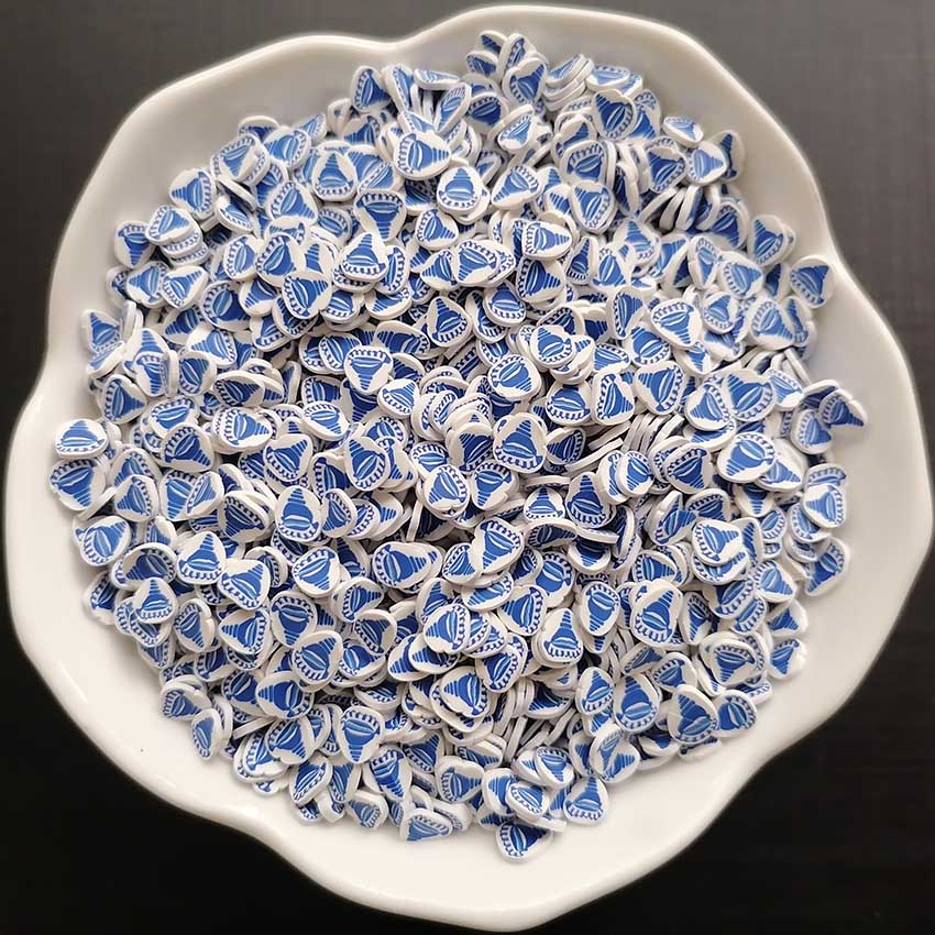 1KG DIY Craft Slime Sprinkles Blue Sea Conch Marine Animal Polymer Clay Sprinkles Slices