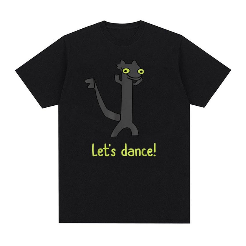Toothless Dance Meme Let's Dance Meme T Shirt Men Women Fashion Retro Gothic Funny T-shirts Casual Cotton Oversized T-shirt Tops