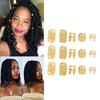 200Pcs Hair Dreadlocks Beads Flexible Alloy Exquisite Fashionable Hair Decorations Rings for Wedding Party