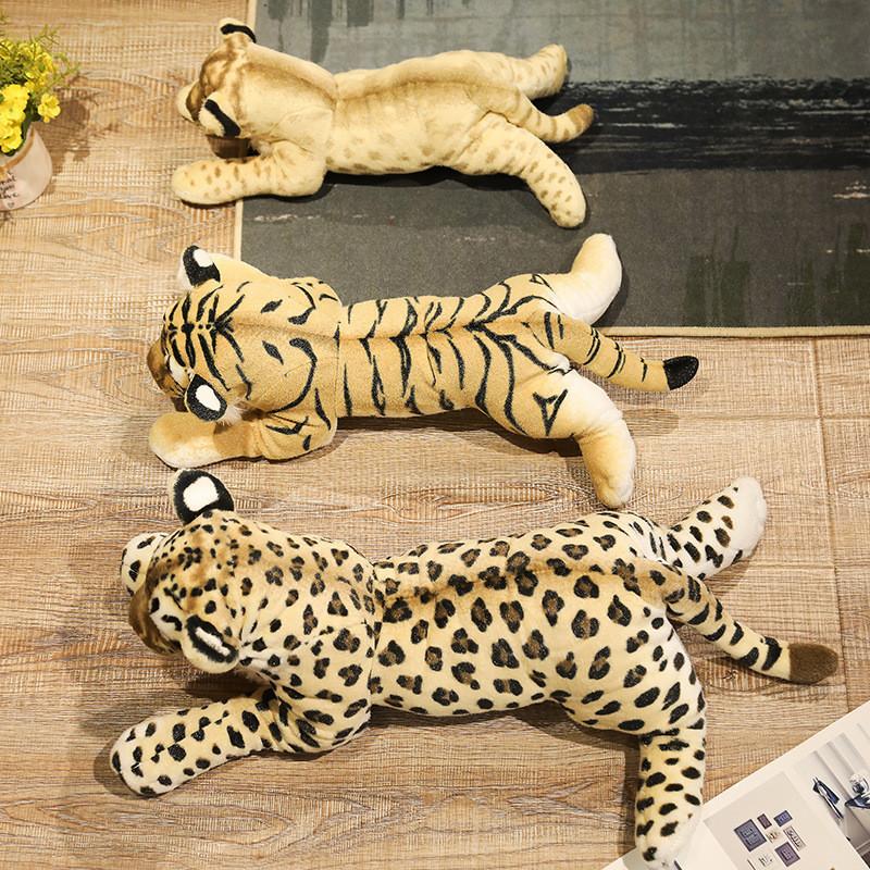 King Lion Plush Toy Tiger Leopard Girl Children Bedroom Decoration Gift Doll