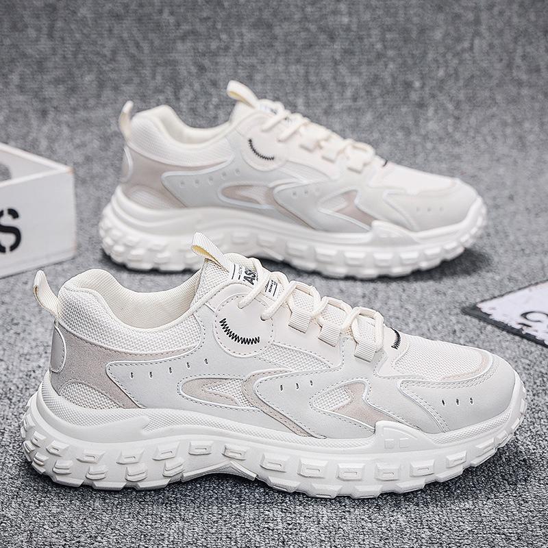 Shoes spring mesh breathable wear-resistant casual shoes non-slip running sports shoes trendy tire sole men's shoes