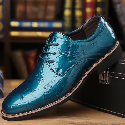 Large Size Men's Shoes Pointed Lace-up Multi-color Wedding Business Party Banquet Office Dress Shoes