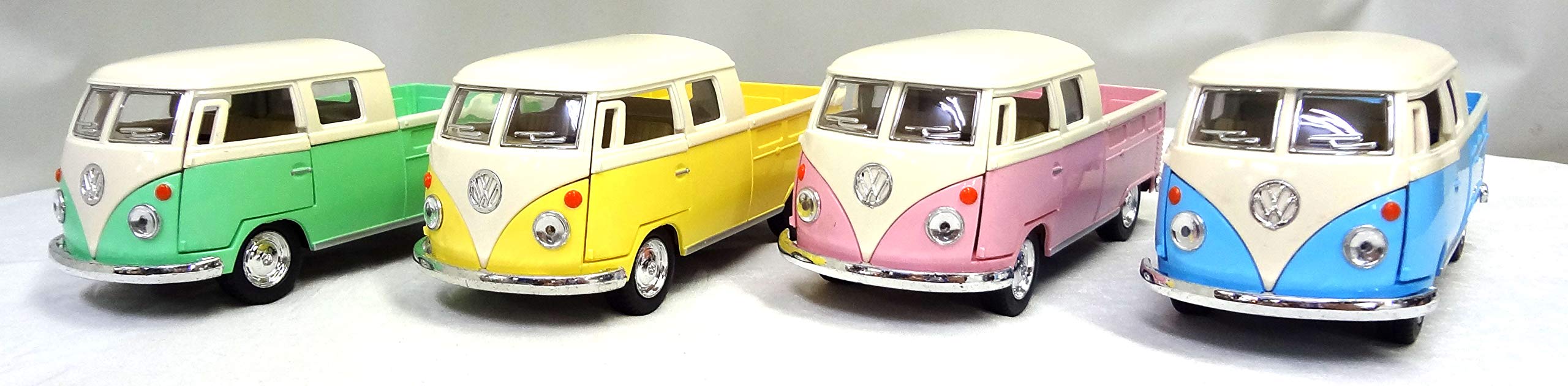 

1963 Volkswagen Bus Pickup Pastel Color Set of 4 134 Pink/Yellow/Green/Blue