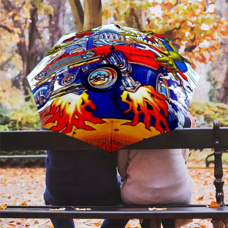 Rat Fink: Wild Ride Folding umbrella Suitable for all seasons Portable light printing Sun umbrella
