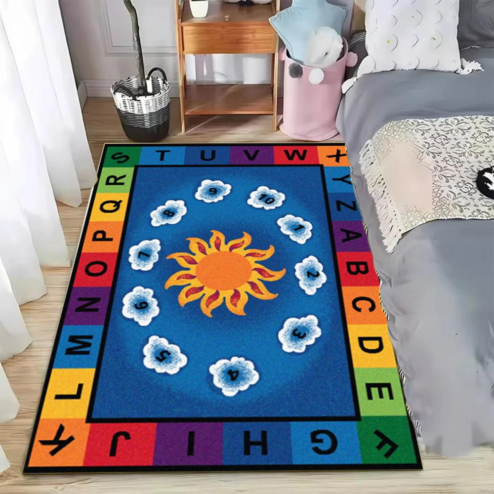 

Child Digital Games Hopscotch Carpet Rug Mat for Living Room Sofa Home Bedroom Doormat Kitchen Decor,Kid Play Non-slip Area Rug 40x60CM