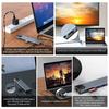 8-in-1 USB-C Hub Typ C Erweiterung HDMI-kompatibler Adapter Laptop-Konverter mit RJ45 SD-Kartenleser PD Schnelllader für Macbook