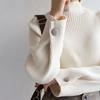 Women's Half Turtleneck Loose Long Sleeve Knitted Sweater
