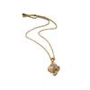 18K Gold-Plated Zircon Flower Necklace - Retro Court Style Clavicle Chain for Women