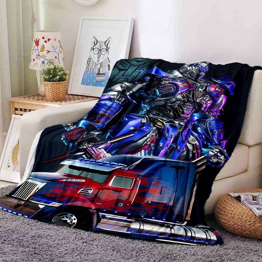 1Pc Transformers Optimus Prime Statue Blanket For Couch Bed Plush Cozy Fuzzy Blanket Super Soft Warm Blankets For Fall And Winter 091882