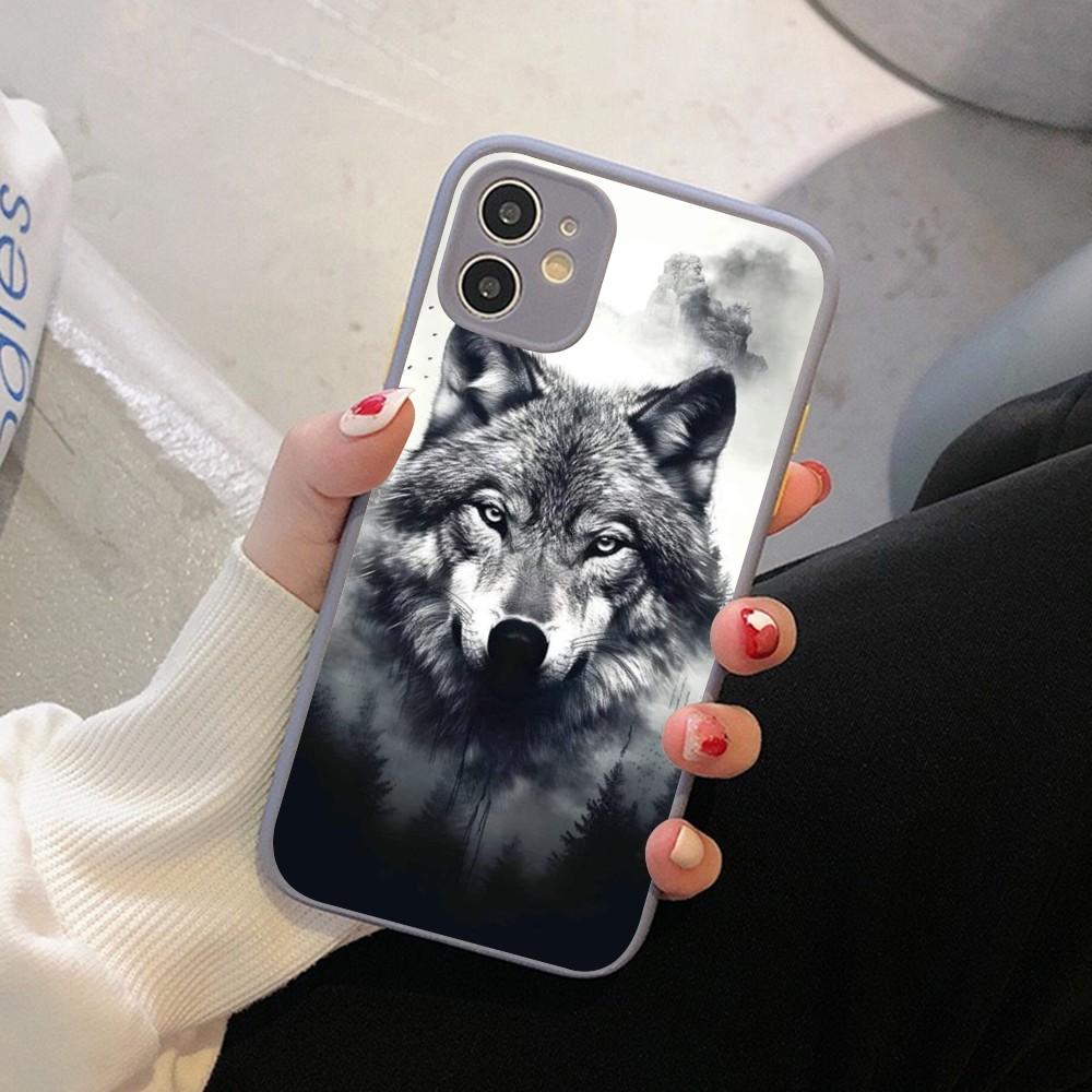 

The Wolf Phone Case For IPhone 14 11 12 13 Mini Pro Max 8 7 Plus X XR XS MAX Translucent Matte Cover iphone 14 plus