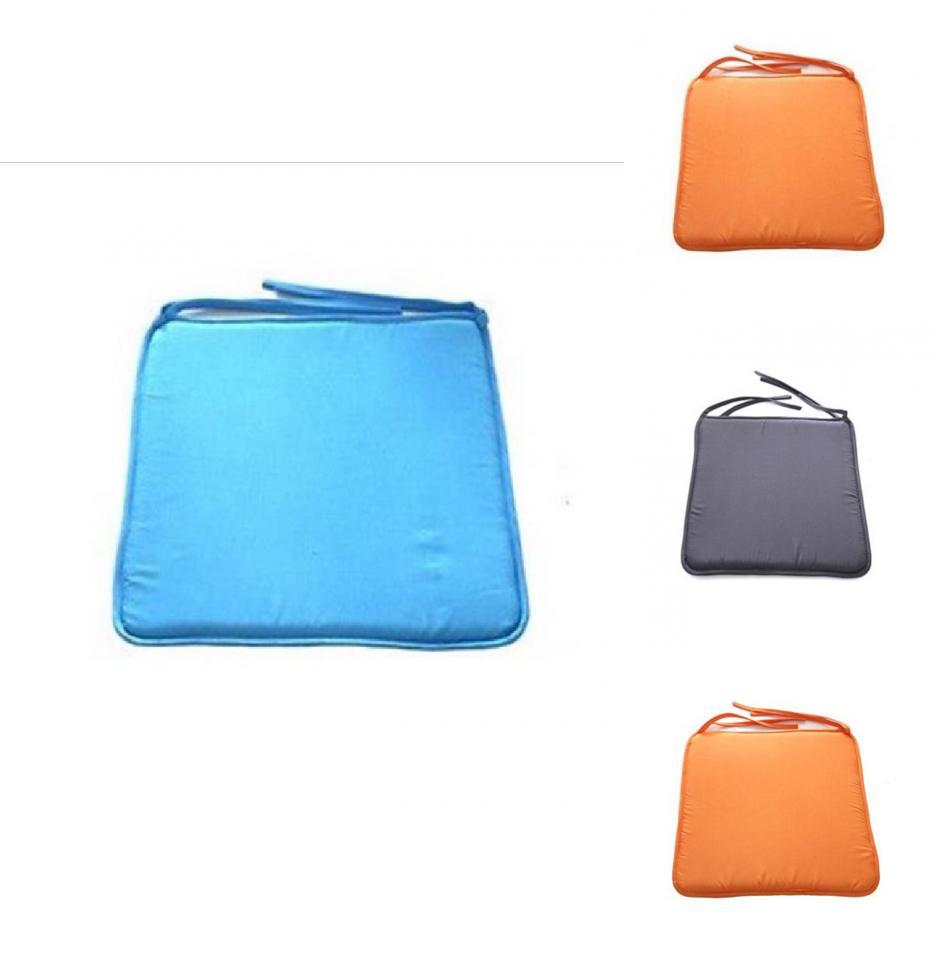 Stylish Foam Chair Cushion In Solid Color For Dining Room And Office Use Featuring Multiple Color Options Like Deep Red And Sky Blue