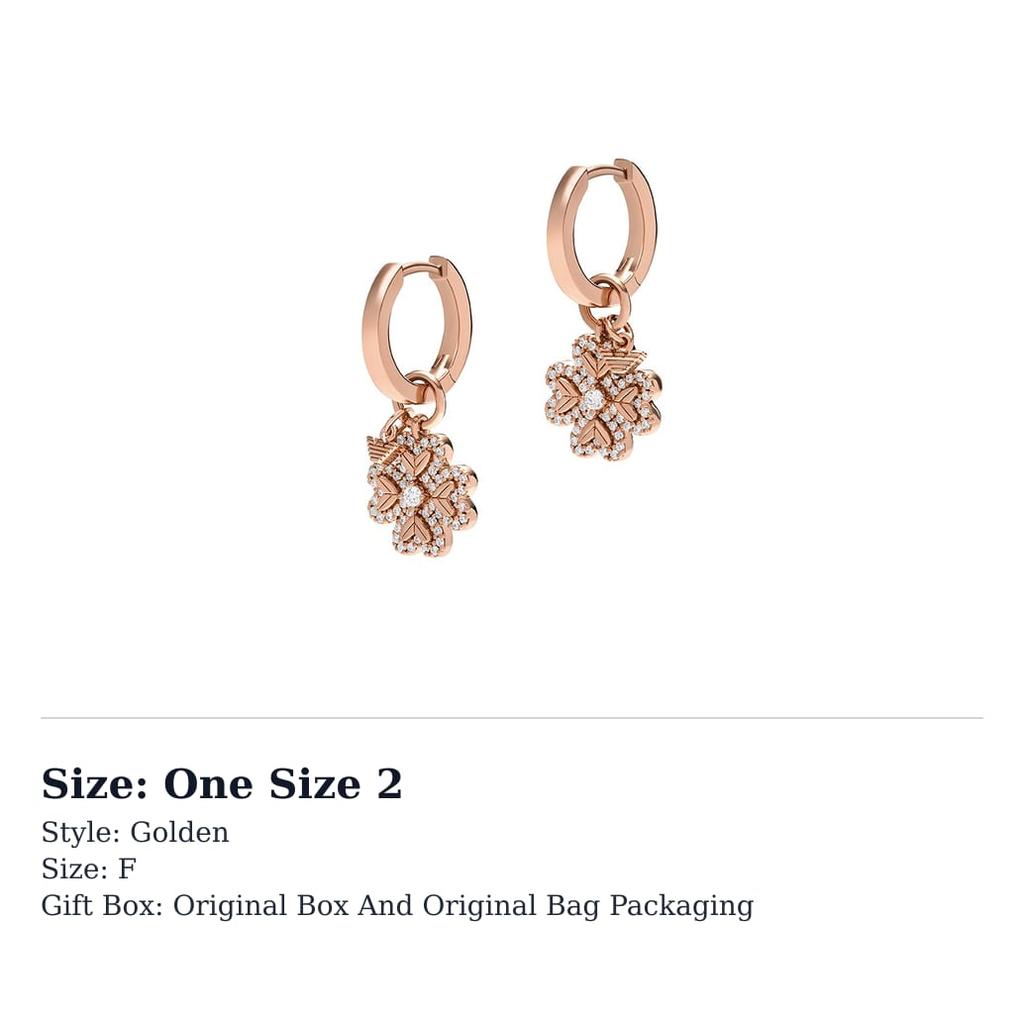 Emporio Armani 925 Sterling Silver Zircon Synthetic Cubic Zirconia Earrings Women's Rose Gold EG3610221