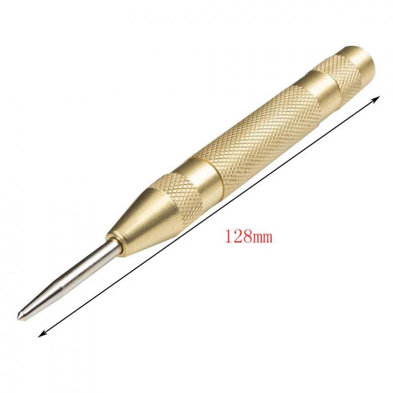 

Gold Center Punch Automatic Spring Positioner Glass Striker Window Breaker Punch Centering and Punching Tool Accessories