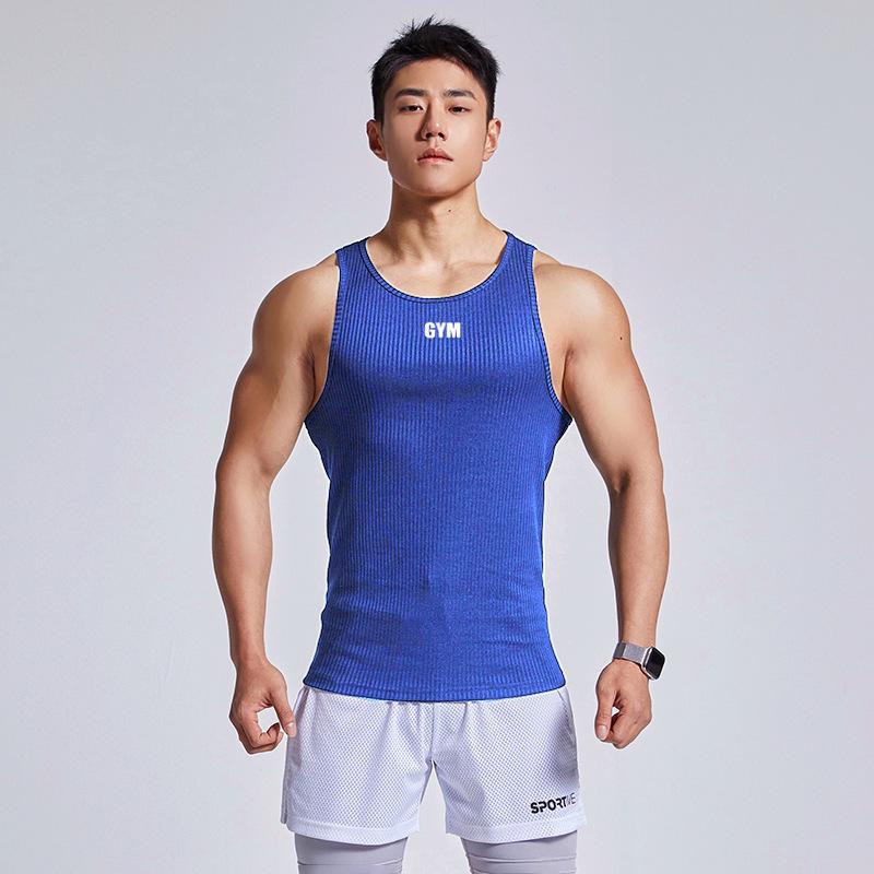 Men's 2024 High-End Breathable Y-Back Sleeveless Tank Top for Outdoor Running and Casual Sports