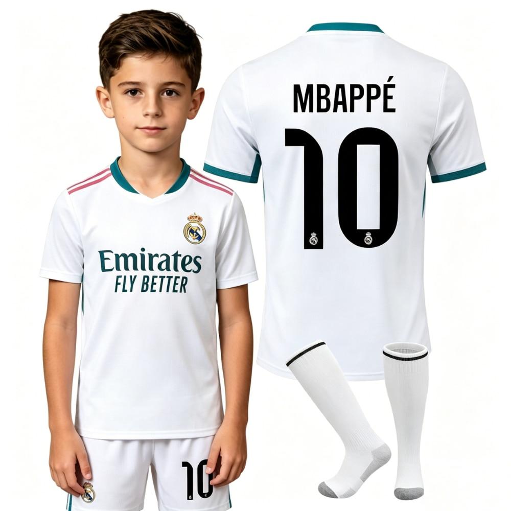 Kids Sports Jersey Real Madrid Mbappe