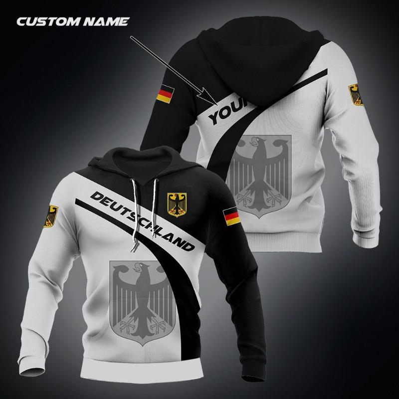 German Camouflage 3D Printed Hoodie Free Custom Name Men Pullover Autumn Fashion Sweatshirt Flag Pattern Loose Tops