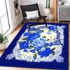 1PC Vintage Flower Carpet for Living Room Bedroom Sofa Home Decoration Non-slip Floor Mat Modern Carpet Fast Shipping