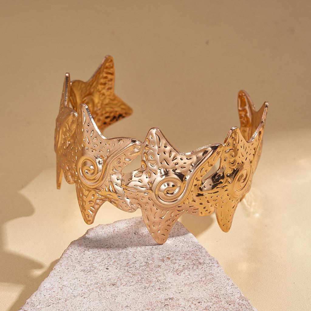 Shell Conch Turtle Starfish Coconut Open Bracelet Metal Vacation Wind Niche Premium Jewelry