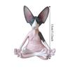 Sphinx Cat Simulation Hairless Cat Figurine Resin Meditation Yoga Lucky Cat Decor  Home Decoration